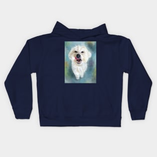 HAPPY POODLE DOG Kids Hoodie